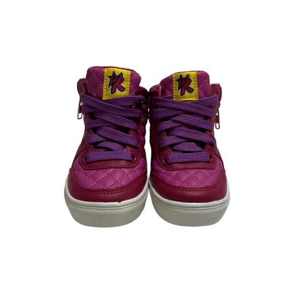 Karma’s World High Top Sneakers Little / Big Girls Size 11 Pink Fuchsia shoes - Picture 8 of 13